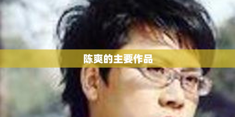 陈爽的主要作品