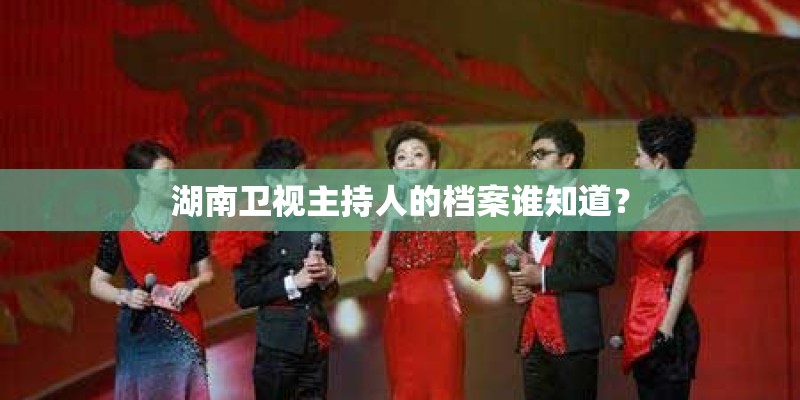 湖南卫视主持人的档案谁知道？