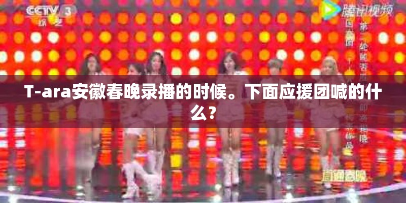 T-ara安徽春晚录播的时候。下面应援团喊的什么? T-ara安徽春晚录播的时候。下面应援团喊的什么?