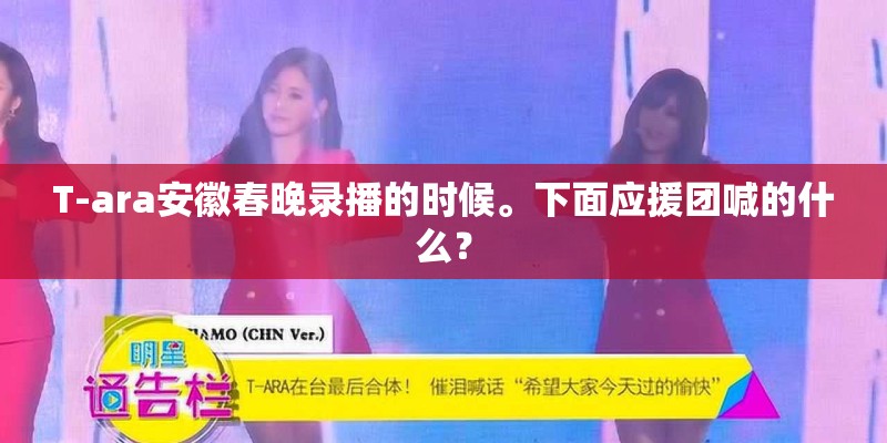 T-ara安徽春晚录播的时候。下面应援团喊的什么? T-ara安徽春晚录播的时候。下面应援团喊的什么?